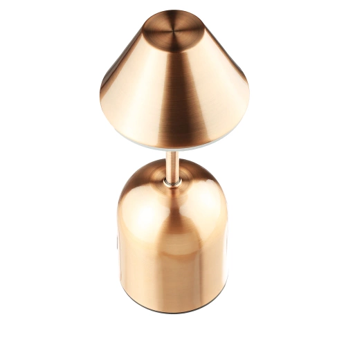 Bezprzewodowa lampka nocna z wbudowanym akumulatorem 2000 mAh | Nowoczesna lampka stołowa z regulacją mocy oraz barwy świecenia | YG-D020-Copper