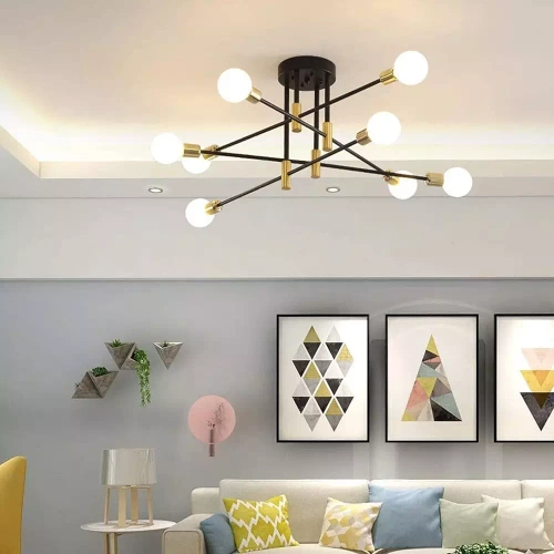 Nowoczesna lampa sufitowa | Wiele źródeł światła | RLH-80S-W