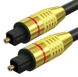 Przewód optyczny Toslink | GOLD - pozłacane złącza | HQ | TS07-3-3M-Black