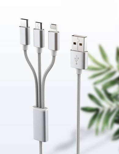 3w1 1.2M | Kabel USB do ładowania telefonu 3w1 - Micro USB / Lightning / Type-C | UC-005