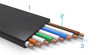 Kabel sieciowy LAN Ethener Kat. 6a | Patchcord RJ45 0,5M | Cat6a-0.5M