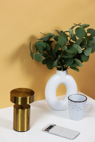 Bezprzewodowa lampka stołowa | Dotykowa lampka nocna z regulowaną barwą światła | Lampka GRZYBEK USB | HJA29-GOLD
