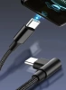 Kabel GSM | Kabel kątowy USB-C | Kabel z wtykiem 90st. | Szybkie ładowanie POWER DELIVERY | Kabel z transmisją danych | PD-F60W-1M-B