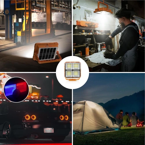 Lampa robocza solarna | Funkcja powerbanku | LED | TGD-30W-YELLOW