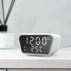Inteligentny budzik z ładowarką bezprzewodową Qi 15W | Budzik z trzema alarmami |  Zegarek z wyświetlaczem temperatury |  SZ01-15W-W