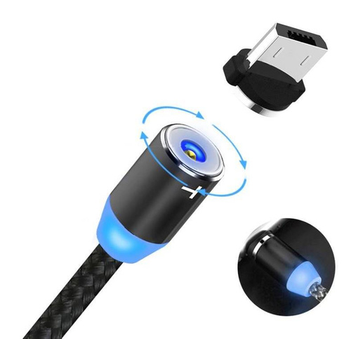 3w1 1M | Magnetyczny kabel USB do ładowania telefonu | Quick Charge 3.0 2.4A | AM23