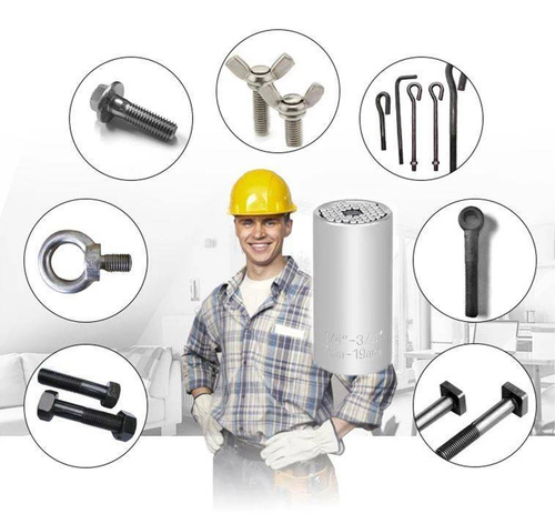 Klucz nasadowy uniwersalny 7-19 mm | gwint 1/4" - 3/4" | JX-TS-02