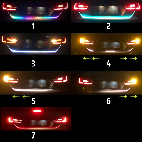 Elastyczna taśma LED do klapy bagażnika | Długość 150 cm | Tuning optyczny LED