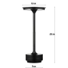 Lampa stołowa z trzema barwami świecenia | Lampka nocna z wbudowanym akumulatorem | HJA-25-BLACK