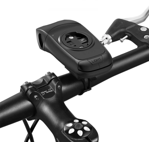 Lampa rowerowa 3w1 LED z klaksonem | Uchwyt na komputer GPS Garmin  lub telefon | Inteligentne oświetlenie z wbudowanym akumulaorem | 05BQ0062