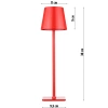 Lampka stołowa z wbudowanym akumulatorem | Dotykowa lampka nocna | HJA20-RED