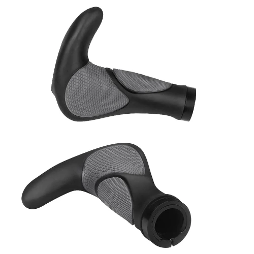 Chwyty rowerowe ergonomiczne z rogami | Antypoślizgowe uchwyty kierownicy | MTB, trekking | BHD-233-G