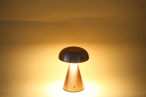 Lampa stołowa z wbudowanym akumulatorem | Lampa nocna z trzema barwami świecenia | Nastrojowa lampka do hotelu, restauracji | HJA24-GOLD
