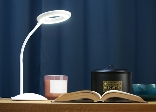 Pierścieniowa lampka biurkowa, szkolna LED RING 5W | MT-816