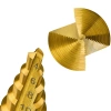 Zestaw 3 wierteł stożkowych | Wiertła stopniowe HSS | SDS-3PCS-GOLD