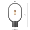 25 cm Bezprzewodowa lampka nocna | Balansująca lampka magnetyczna | MDL-H250-B