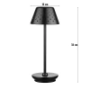 Lampa stołowa z wbudowanym akumulatorem | Lampa nocna z trzema barwami świecenia | Nastrojowa lampka do hotelu, restauracji | HJA15-BLACK