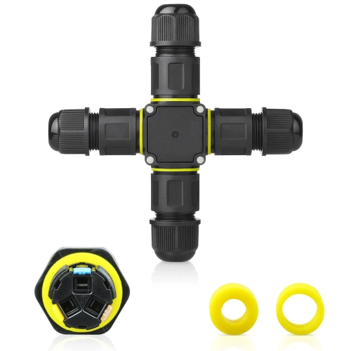 Hermetyczna mufa kablowa IP68 | Samozaciskowe złącze X 3-pin 450V 24A do kabli 4–11 mm | M684-X