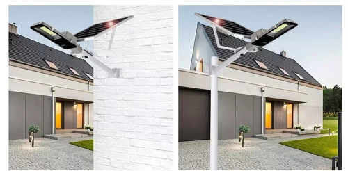 Uliczna latarnia, lampa solarna LED 800W | 8Ah, IP65, 118 LED SMD5730 | duży panel słoneczny 6V/12W | Pilot | LDT-B118