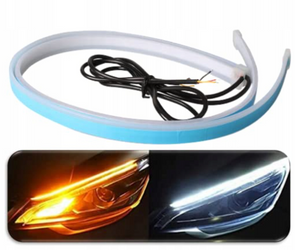 Elastyczne paski LED RGB  do reflektorów 60 cm | Efektowne światła DRL 12V  z aplikacją| 