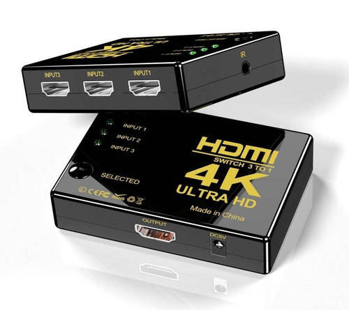 Aktywny rozdzielacz HDMI | 1.4b | 3D | 4K | Switch, splitter, rozgałęźnik | HD-4K