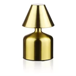 Lampka stołowa LED Grzybek | Bezprzewodowa lampka do hotelu, restauracji | Nocna lampka dotykowa | HJA42-GOLD