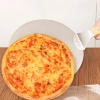 Stalowa łopatka do pizzy | Szufla do chleba, wypieków | Okrągła łopatka do pieca | MD-120-SILVER
