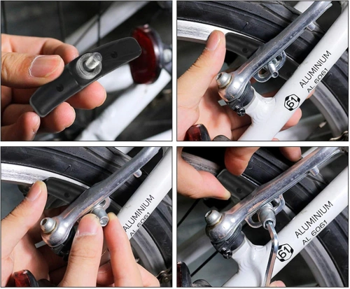 Klocki hamulcowe do roweru  V -Brake | Klocki niesymetryczne nakręcane 70mm | SJSCP-03-B