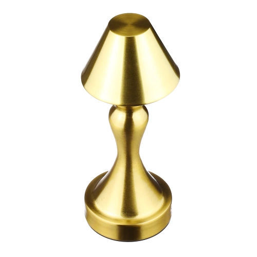 Lampa stołowa z wbudowanym akumulatorem | Lampa nocna z trzema barwami świecenia | Nastrojowa lampka do hotelu, restauracji | HJA12-A-GOLD