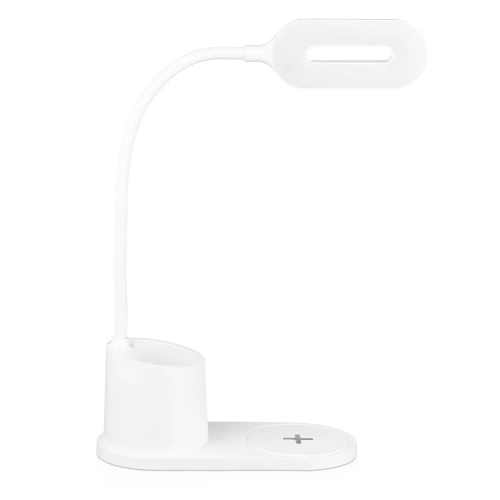 Lampka biurkowa LED z ładowarką indukcyjną | biała | WD-T03-WHITE