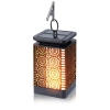 Ogrodowa lampka solarna LED pochodnia lampion latarenka | 17cm 600mAh efekt płomienia | Lampa solarna - pochodnia stołowa SMF-12LED