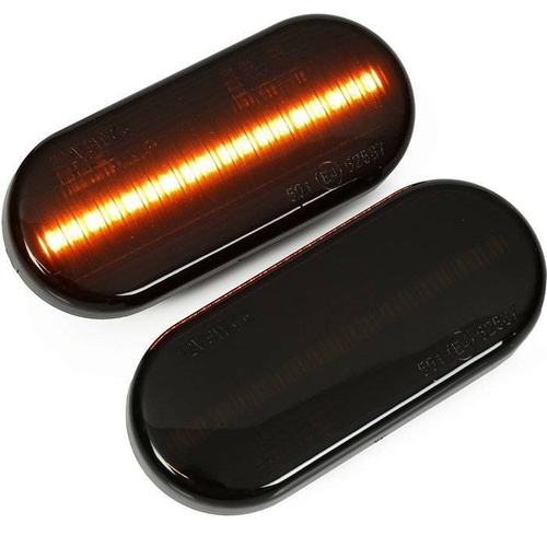 Lampki kierunkowskazów bocznych LED | dymiony klosz | niedynamiczne | VW Bora, Golf 3 4, Passat, Lupo, Polo, Sharan, Vento, T5 | PL1812CB2