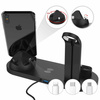 Stacja dokująca QI do Apple iPhone Airpods Watch | ładowarka bezprzewodowa 15W | 3 wtyczki - USB-C / Lightning / Micro USB | WD-02