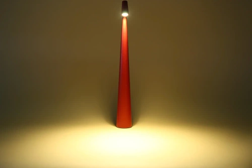 Lampa stołowa 43cm | Bezprzewodowa lampka nocna z wbudowanym akumulatorem | Lampka z dotykowym sterowaniem | HMS-455-RED