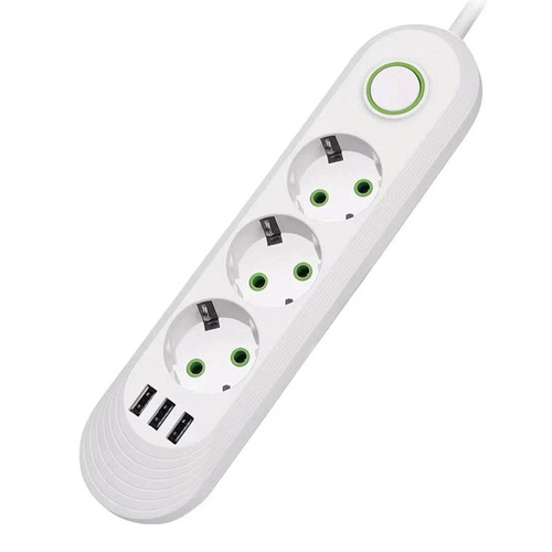 Listwa sieciowa | LH-F03U-WHITE