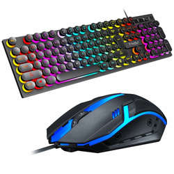 Zestaw gamingowy klawiatura i myszka, podświetlenie LED RGB, USB | TF270