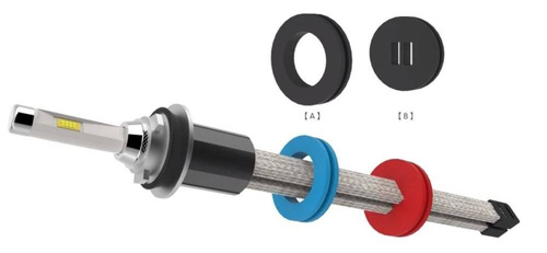 Zestaw żarówek LED H9 H11 R4 80W 9600lm LUMILED LUXEON 12V-24V