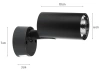Lampa ścienna, kinkiet, spot, reflektor ruchomy LED | 10W, czarny | DL-802