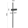 Nowoczesny kinkiet LED | 60cm 10W | Czarna lampa ścienna z aluminium | Lampa LED o barwie 4000K | YG-W003