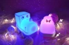 Silikonowa lampka nocna LED Autko | Przenośna lampka dziecięca 9 kolorów światła | JL-604