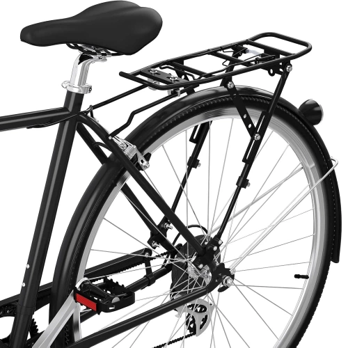 Uniwersalny tylny bagażnik rowerowy z klapką sprężynową | Aluminiowy regulowany bagaznik do 27 kg |   BIK-ZJ667