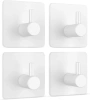 Biały haczyk na ubrania, ściereczki, ręczniki | Samoprzylepny uchwyt na akcesoria kuchenne | BXG-4PCS-WHITE