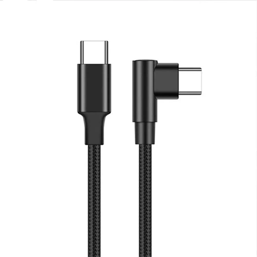 Kabel GSM | Kabel kątowy USB-C | Kabel z wtykiem 90st. | Szybkie ładowanie POWER DELIVERY | Kabel z transmisją danych | PD-F60W-1M-B