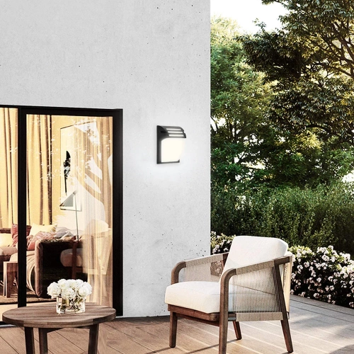 Lampa ogrodowa, kinkiet elewacyjny | IP54, E27 | aluminium + szkło | BD-C184