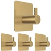 Złoty haczyk na ubrania, ściereczki, ręczniki | Samoprzylepny uchwyt na akcesoria kuchenne | BXG-4PCS-GOLD