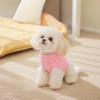 Miękki, elastyczny sweterek dla psa, kota S | Ciepły sweter z golfem na zimę |   PET-014S-PINK
