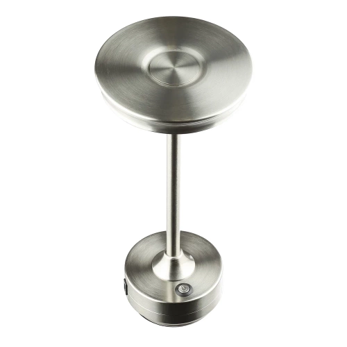 Lampa stołowa z wbudowanym akumulatorem | Lampa nocna z trzema barwami świecenia | Nastrojowa lampka do hotelu, restauracji | HJA30-SILVER