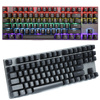 Gamingowa klawiatura mechaniczna z podświetleniem LED RGB, krótka, niebieskie przełączniki | T71