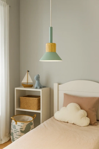 Lampa wisząca z zielonym kloszem i drewnem | Minimalistyczna  lampa w stylu skandynawskim  z oprawą E27 |  YG-XD002B-G