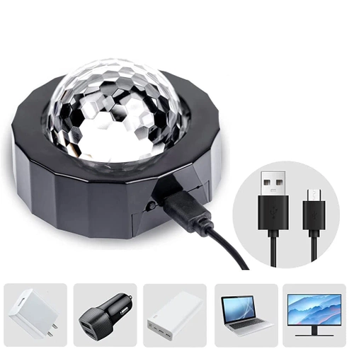 Mini kula DISCO | Bezprzewodowa | USB | Do auta i domu 